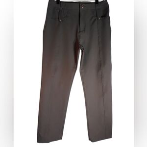 Geya Brown Womens Pants Size 29 Back Snap Pocket Work Business Dress Formal